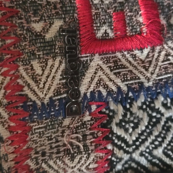 Desigual Red and Blue Patterned Fabric main image 4
